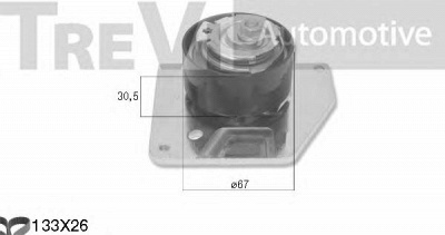 TREVI AUTOMOTIVE kd1517 -  Комплект ремня ГРМ